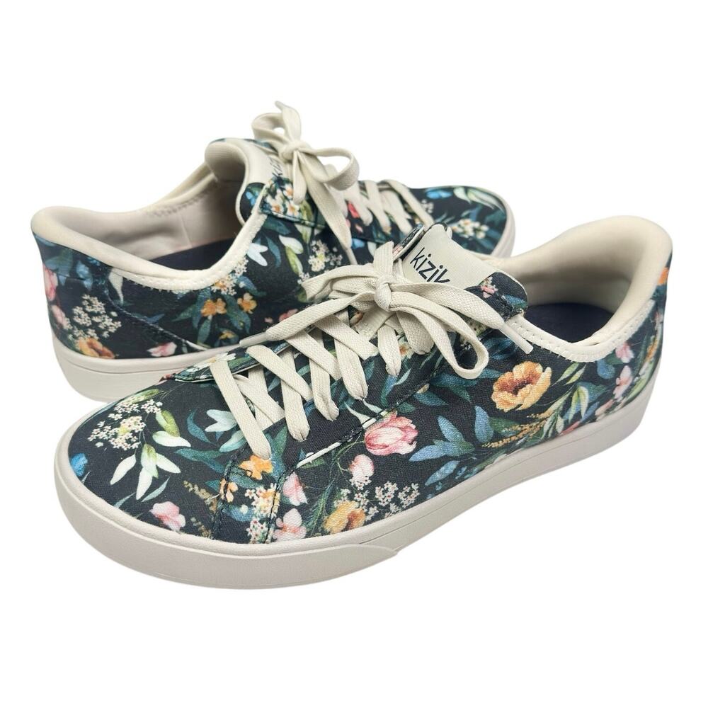 KIZIK | Women | Irvine Floral Hands Free Canvas Slip On Casual Sneakers | 7-8.5